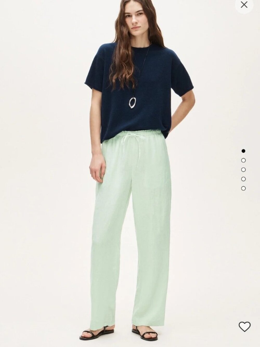 NWT J. Crew Soleil Pant in Linen, Mint Green, Size Small
